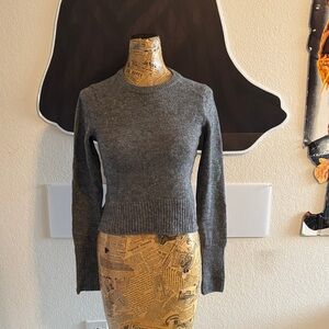 Jenni Kayne wool blend cropped sweater xs business casual lagenlook quiet luxury